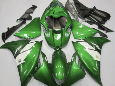 2013-2014 Gloss Green & White Yamaha R1 Fairings