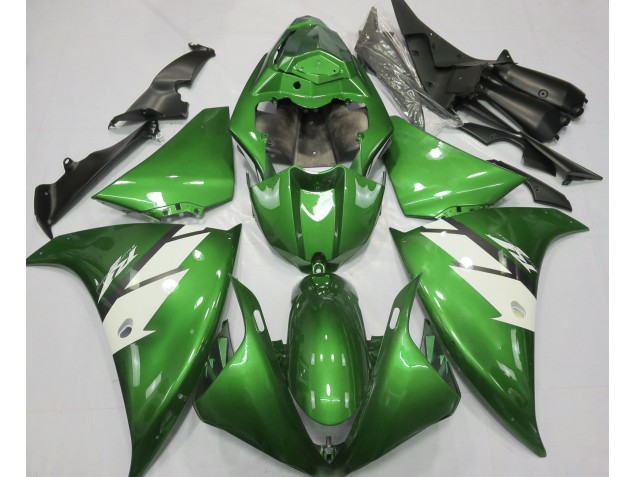 2013-2014 Gloss Green & White Yamaha R1 Fairings 2013-2014 Gloss Green & White Yamaha R1 Fairings