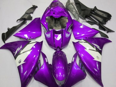 2013-2014 Gloss Purple & White Yamaha R1 Fairings