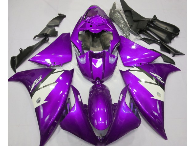 2013-2014 Gloss Purple & White Yamaha R1 Fairings 2013-2014 Gloss Purple & White Yamaha R1 Fairings