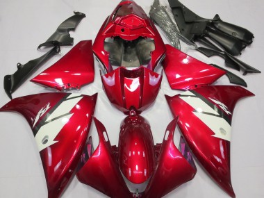 Best Aftermarket 2013-2014 Gloss Red & White Yamaha R1 Fairings
