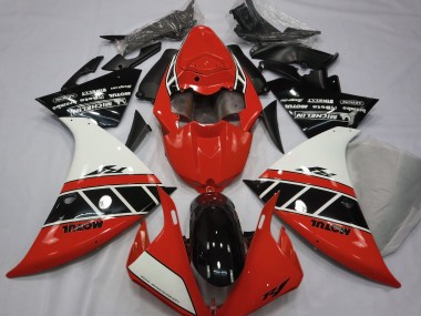 2013-2014 Gloss Red White and Black Yamaha R1 Fairings