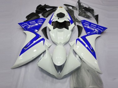 Best Aftermarket 2013-2014 Gloss White and Blue Yamaha R1 Fairings