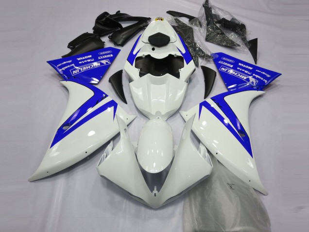 2013-2014 Gloss White and Blue Yamaha R1 Fairings 2013-2014 Gloss White and Blue Yamaha R1 Fairings