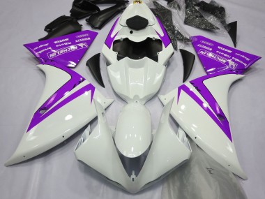 Best Aftermarket 2013-2014 Gloss White and Purple Yamaha R1 Fairings