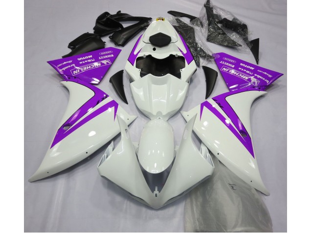 2013-2014 Gloss White and Purple Yamaha R1 Fairings 2013-2014 Gloss White and Purple Yamaha R1 Fairings