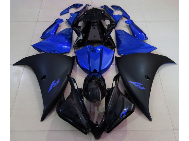 2013-2014 Matte Black and Blue Yamaha R1 Fairings 2013-2014 Matte Black and Blue Yamaha R1 Fairings