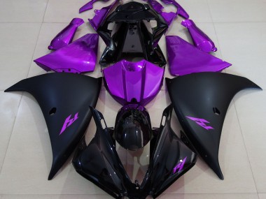 Best Aftermarket 2013-2014 Matte Black and Purple Yamaha R1 Fairings