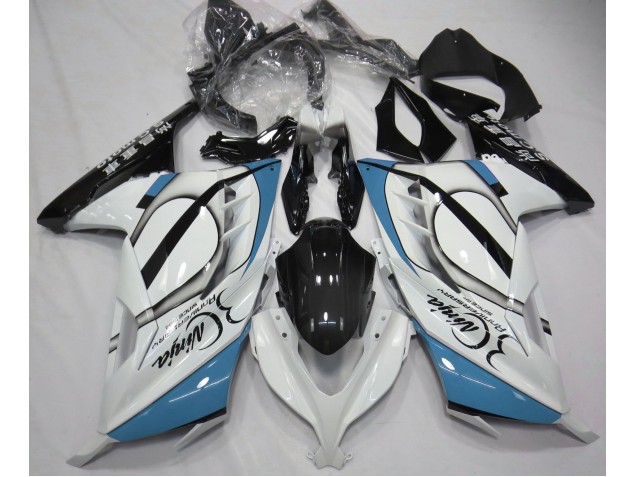 2013-2018 Gloss White & Light Blue Kawasaki Ninja 300 Fairings 2013-2018 Gloss White & Light Blue Kawasaki Ninja 300 Fairings