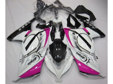 2013-2018 Gloss White & Pink Kawasaki Ninja 300 Fairings