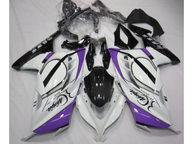 2013-2018 Gloss White & Purple Kawasaki Ninja 300 Fairings