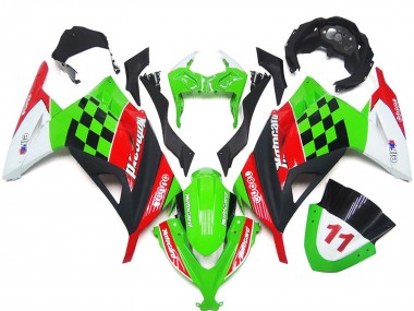 Best Aftermarket 2013-2018 Red and Black Check Gloss Kawasaki Ninja 300 Fairings