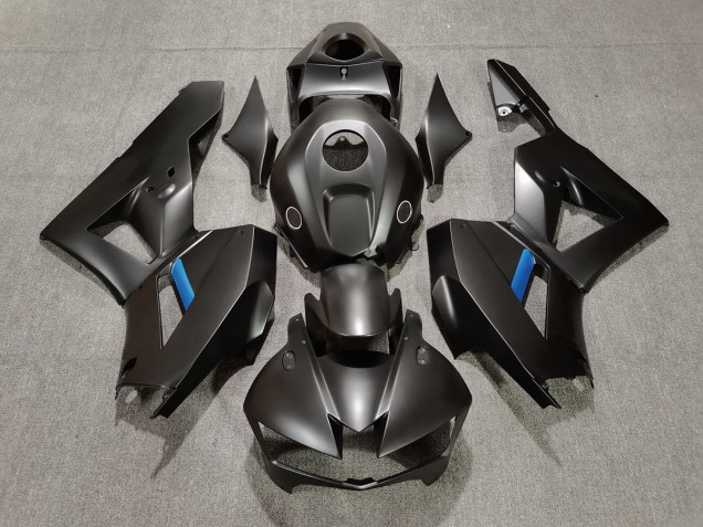 2013-2020 Matte Black w Blue Honda CBR600RR Fairings 2013-2020 Matte Black w Blue Honda CBR600RR Fairings