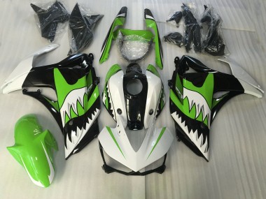 Best Aftermarket 2015-2018 Lime Green and White Shark Yamaha R3 Fairings