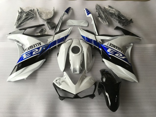 2015-2018 White Blue and Black Yamaha R3 Fairings 2015-2018 White Blue and Black Yamaha R3 Fairings