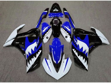 Best Aftermarket 2015-2018 White Shark & Blue Yamaha R3 Fairings