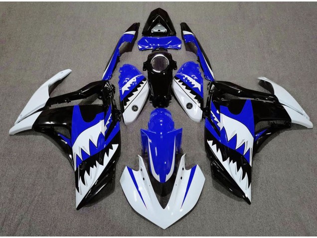 2015-2018 White Shark & Blue Yamaha R3 Fairings 2015-2018 White Shark & Blue Yamaha R3 Fairings