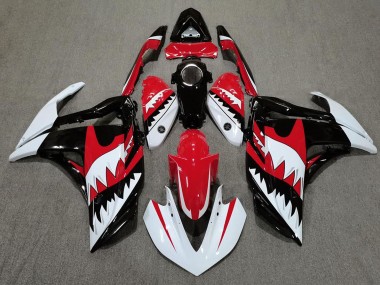 Best Aftermarket 2015-2018 White Shark & Red Yamaha R3 Fairings