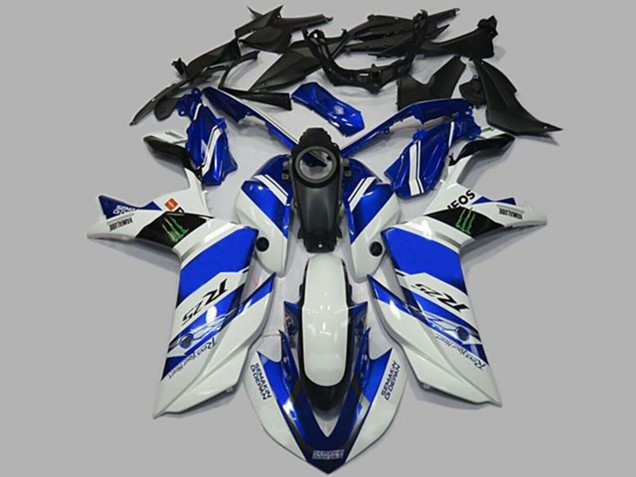 Best Aftermarket 2015-2018 White and Blue Yamaha R3 Fairings