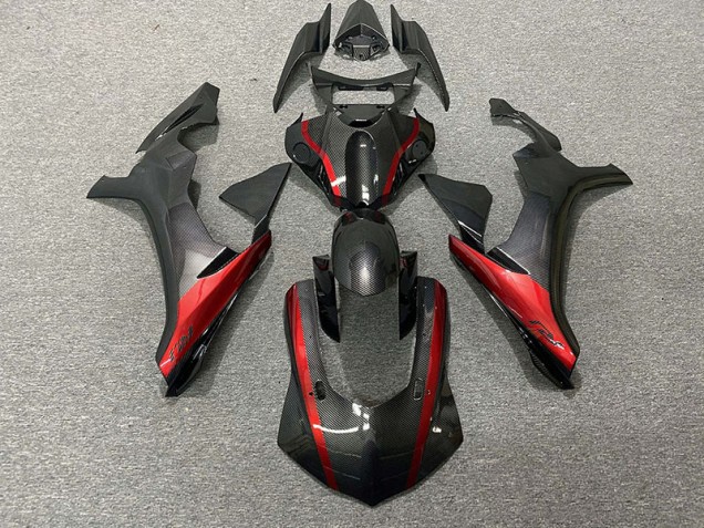 2015-2019 Carbon Fiber Style & Red Yamaha R1 Fairings 2015-2019 Carbon Fiber Style & Red Yamaha R1 Fairings
