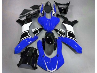 2015-2019 Gloss Blue White and Black Yamaha R1 Fairings