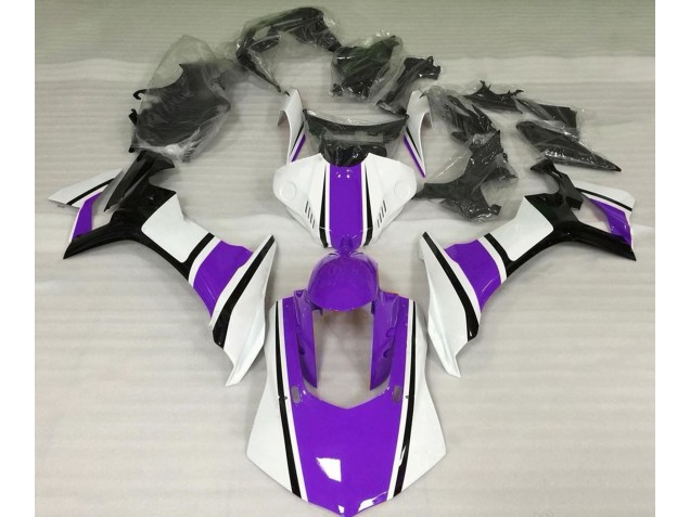 2015-2019 Gloss White Purple and Black Yamaha R1 Fairings 2015-2019 Gloss White Purple and Black Yamaha R1 Fairings