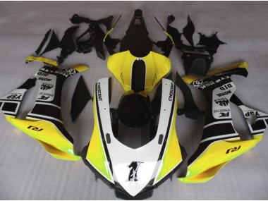 2015-2019 Gloss Yellow & White Yamaha R1 Fairings