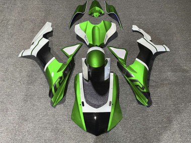 2015-2019 Green & Carbon Fiber Accents Yamaha R1 Fairings