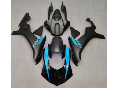 2015-2019 Matte Black & Light Blue Yamaha R1 Fairings