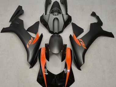 2015-2019 Matte Black & Orange Yamaha R1 Fairings