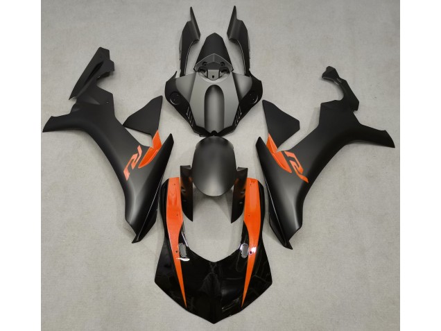 2015-2019 Matte Black & Orange Yamaha R1 Fairings 2015-2019 Matte Black & Orange Yamaha R1 Fairings