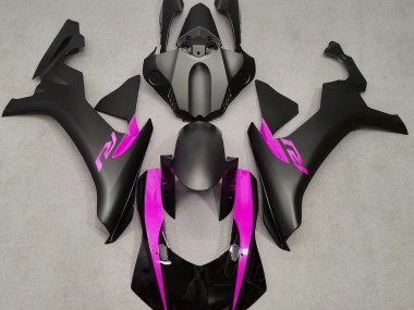 2015-2019 Matte Black & Pink Yamaha R1 Fairings