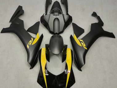 2015-2019 Matte Black & Yellow Yamaha R1 Fairings