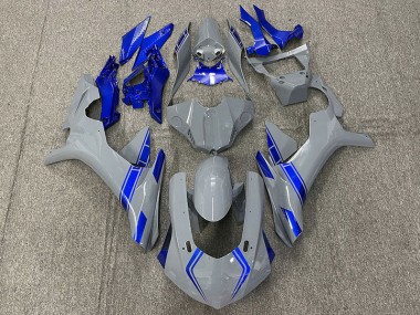 2015-2019 Nardo Gray & Blue Accents Yamaha R1 Fairings