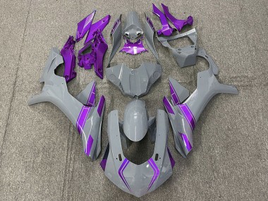 2015-2019 Nardo Gray & Purple Accents Yamaha R1 Fairings