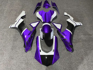 2015-2019 Purple & Carbon Fiber Accents Yamaha R1 Fairings