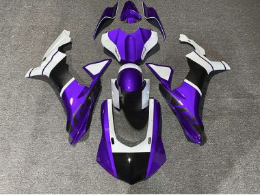 2015-2019 Purple & Carbon Fiber Accents Yamaha R1 Fairings