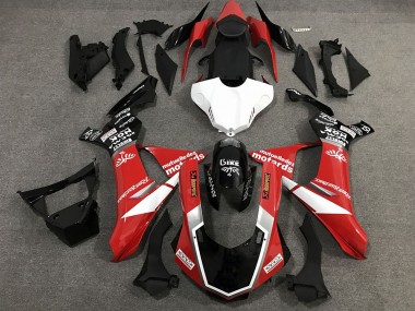 2015-2019 Red Black and White Custom Style Gloss Yamaha R1 Fairings