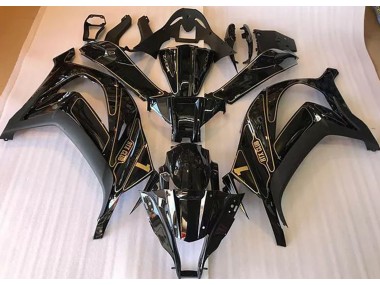 2016-2019 Black and Gold Kawasaki ZX10R Fairings