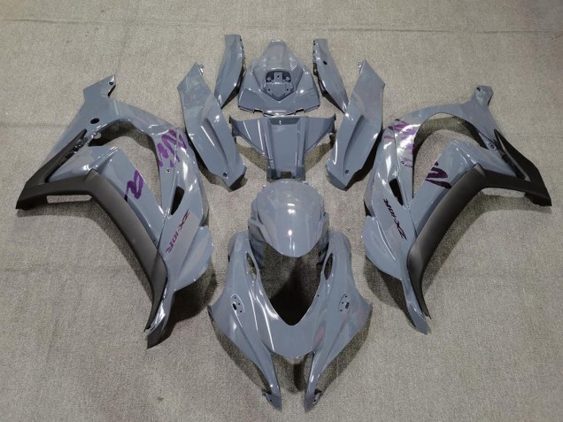 2016-2019 Nardo Grey & Purple Kawasaki ZX10R Fairings 2016-2019 Nardo Grey & Purple Kawasaki ZX10R Fairings