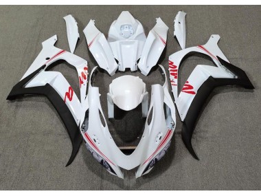 Best Aftermarket 2016-2019 Pearl White & Red Kawasaki ZX10R Fairings