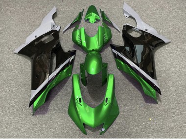 2017-2019 Cement Black and Green Yamaha R6 Fairings