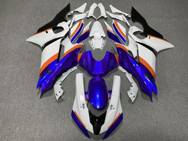 Best Aftermarket 2017-2019 Deep Blue and Orange Yamaha R6 Fairings