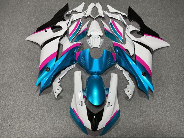 Best Aftermarket 2017-2019 Light Blue and Pink Yamaha R6 Fairings