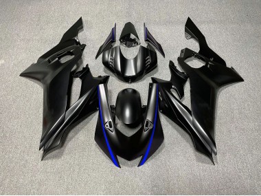 2017-2019 Matte Black & Blue Accents Yamaha R6 Fairings