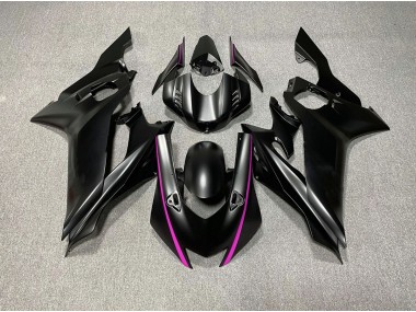 2017-2019 Matte Black & Pink Accents Yamaha R6 Fairings