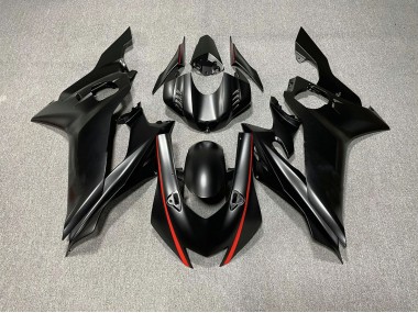 2017-2019 Matte Black & Red Accents Yamaha R6 Fairings