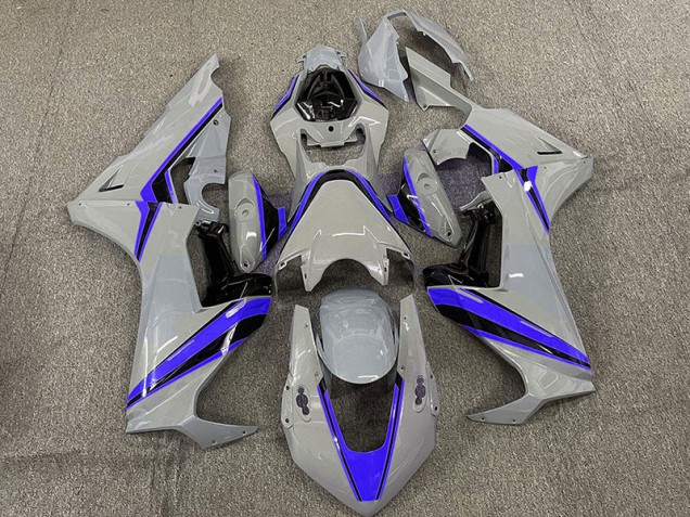 2017-2019 Nardo with Blue Stripes Honda CBR1000RR Fairings 2017-2019 Nardo with Blue Stripes Honda CBR1000RR Fairings