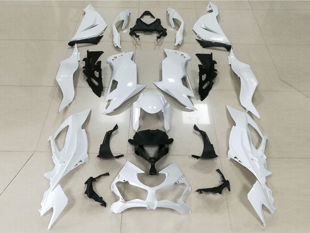 2019-2020 Gloss White Kawasaki ZX6R Fairings
