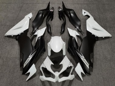 Best Aftermarket 2019-2020 Matte Pearl White and Black Kawasaki ZX6R Fairings
